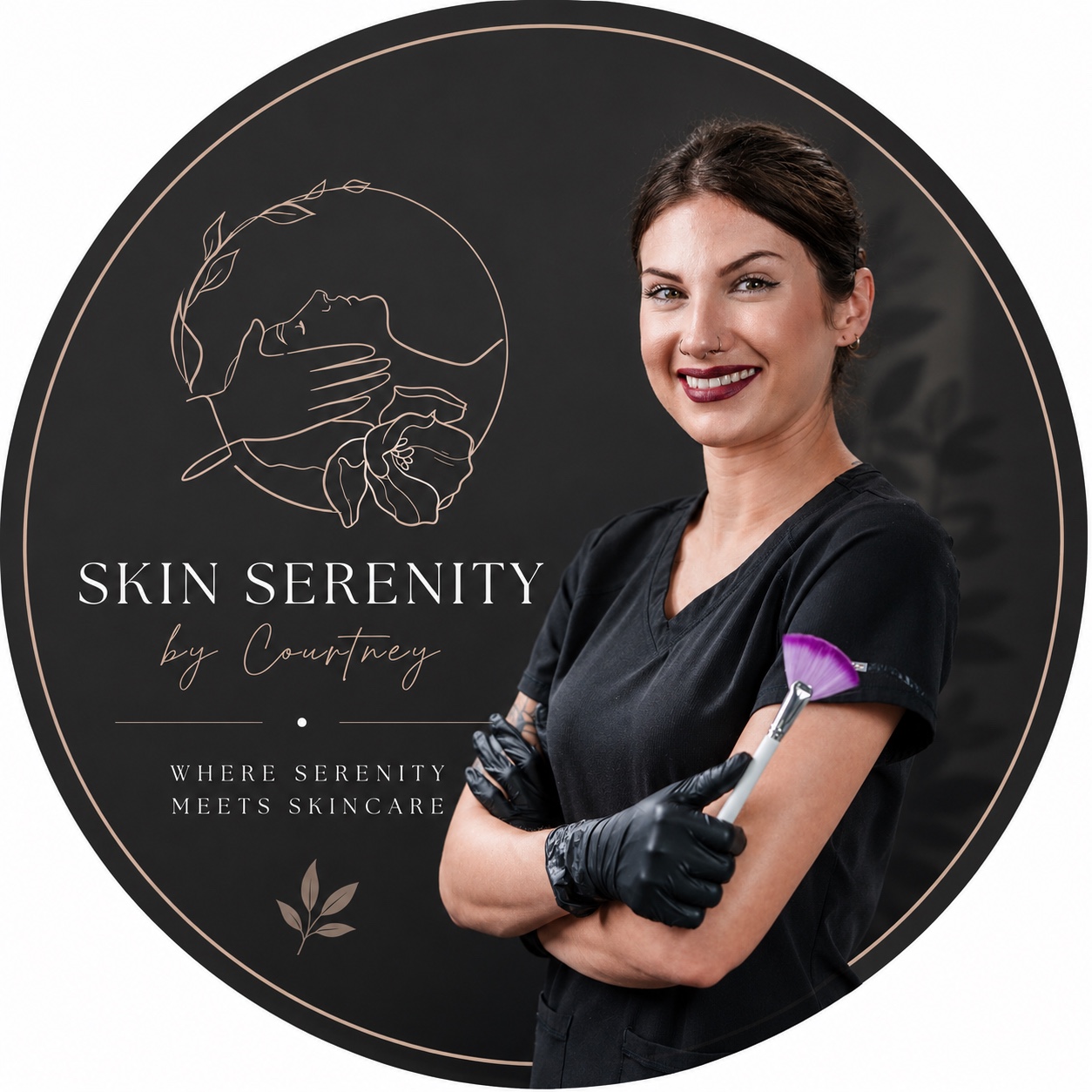 Courtney, licensed esthetician and owner of Skin Serenity by Courtney